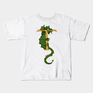 Green Dragon Letter T 2023 Kids T-Shirt